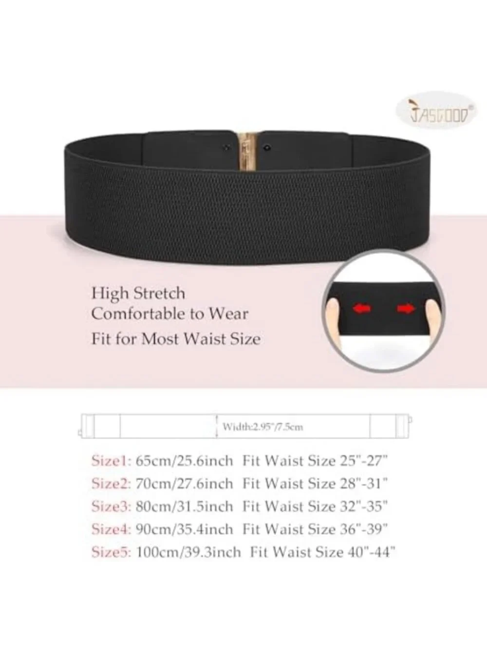 4 Pack Wide Elastic Stretch Waist Belts for Women - Adjustable Dress Accessories
